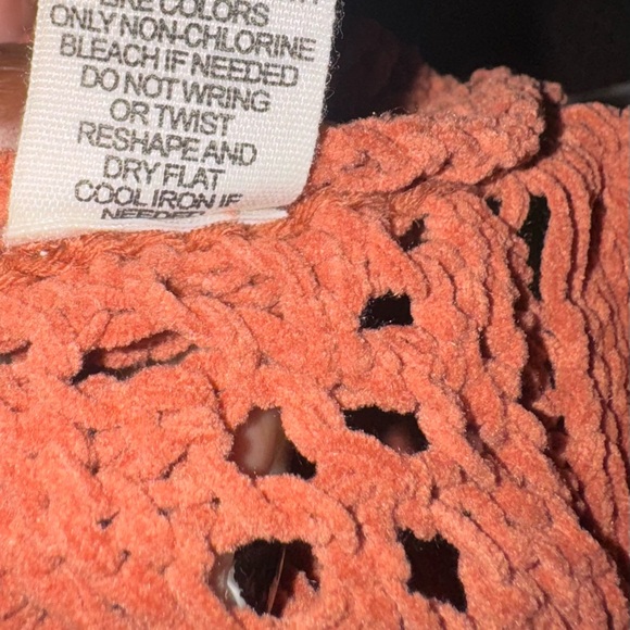 Jessica Simpson Open Knit Poncho Sweater Cropped SweaterMauve Size Med - Picture 11 of 11